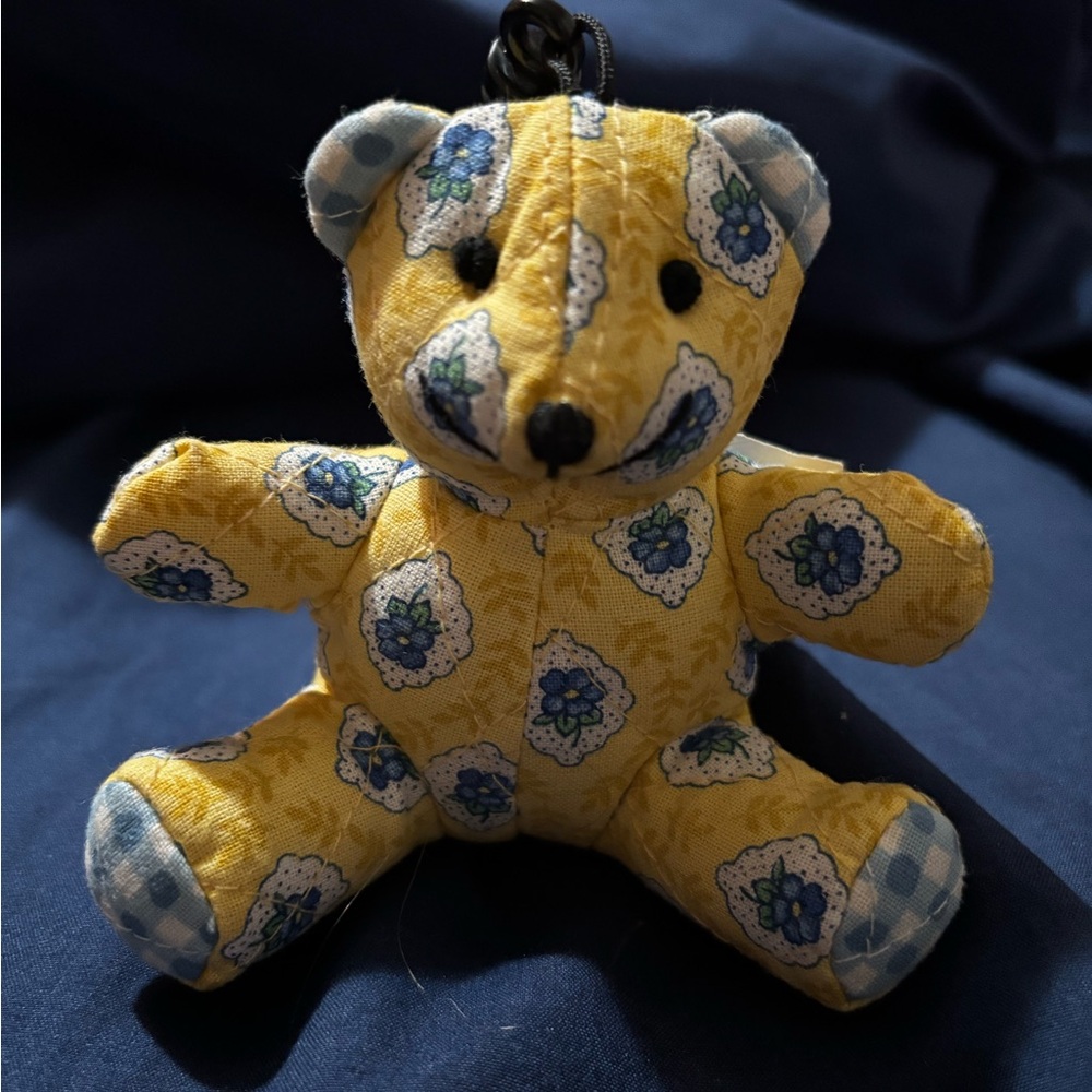 Vera Bradley Yellow and Blue floral bag bear